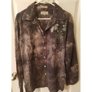 eighty eight Mens western musical cowboy acid wash grudge look Shirt Size XL